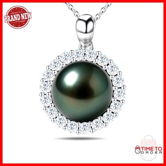 Sterling Silver Moissanite Pendant Necklace Elegant Fine Jewelry Adjustable